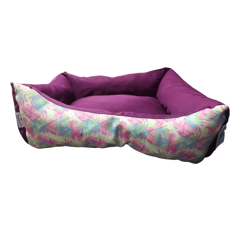 Floral Dog Bed Purple (Available in 3 sizes)