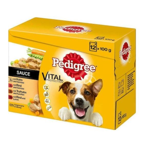 Pedigree Vital Protection Lamb/Turkey/Carrot/Chicken/Veal 12x100gr