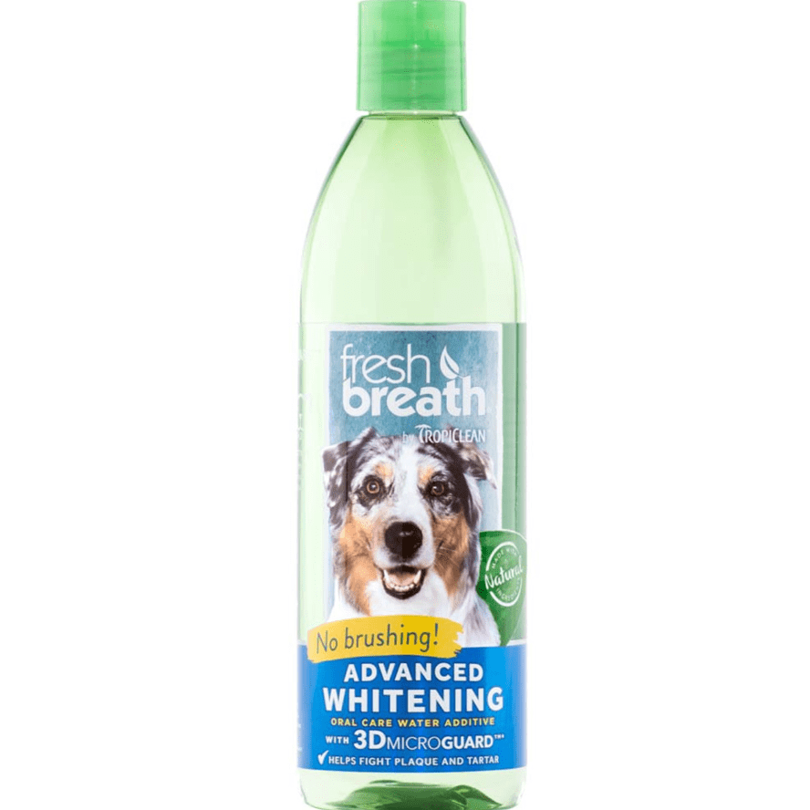 TropiClean Fresh Breath Advanced Whitening Oral Care Water Additive for Dogs 16 fl. oz