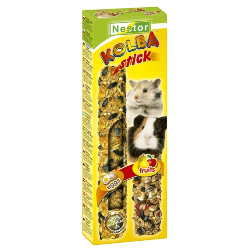 Nestor Stick For Rodents 2in1 Egg+Fruit 2pcs