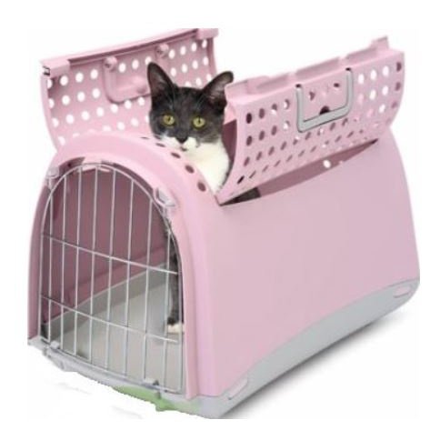 Imac Linus Cabrio Dog & Cat Carrier Open Top Pink 50x32x34.5cm