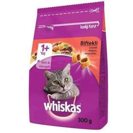 Whiskas Dry Cat Food Beef 300gr