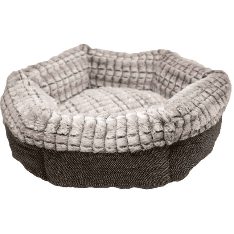 Rosewood Tweed & Plush Round Cat Bed 48cm