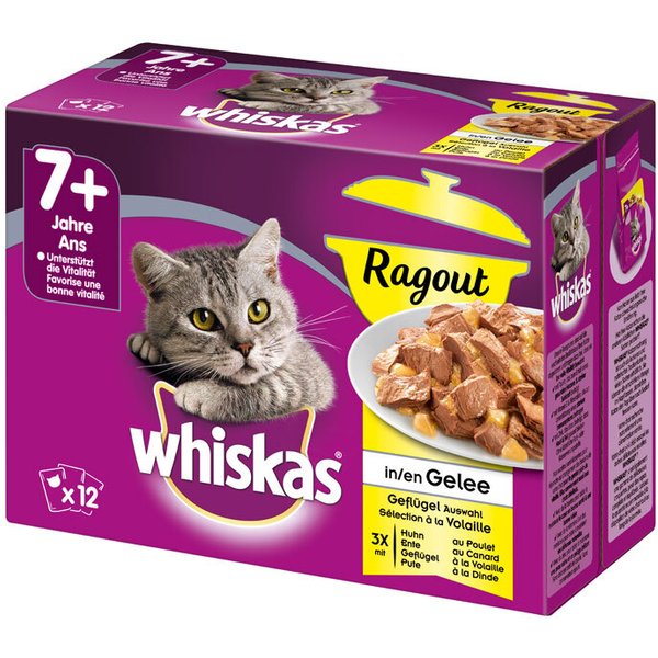 Whiskas Ragout Selection Multipack 7+ in Jelly 12x85gr