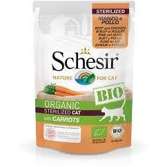 Schesir Sterilized BIO Beef and Chicken with carrots 16x85gr