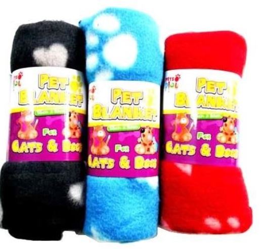 Pets Play Pet Blanket Assorted Colours 55cmx80cm