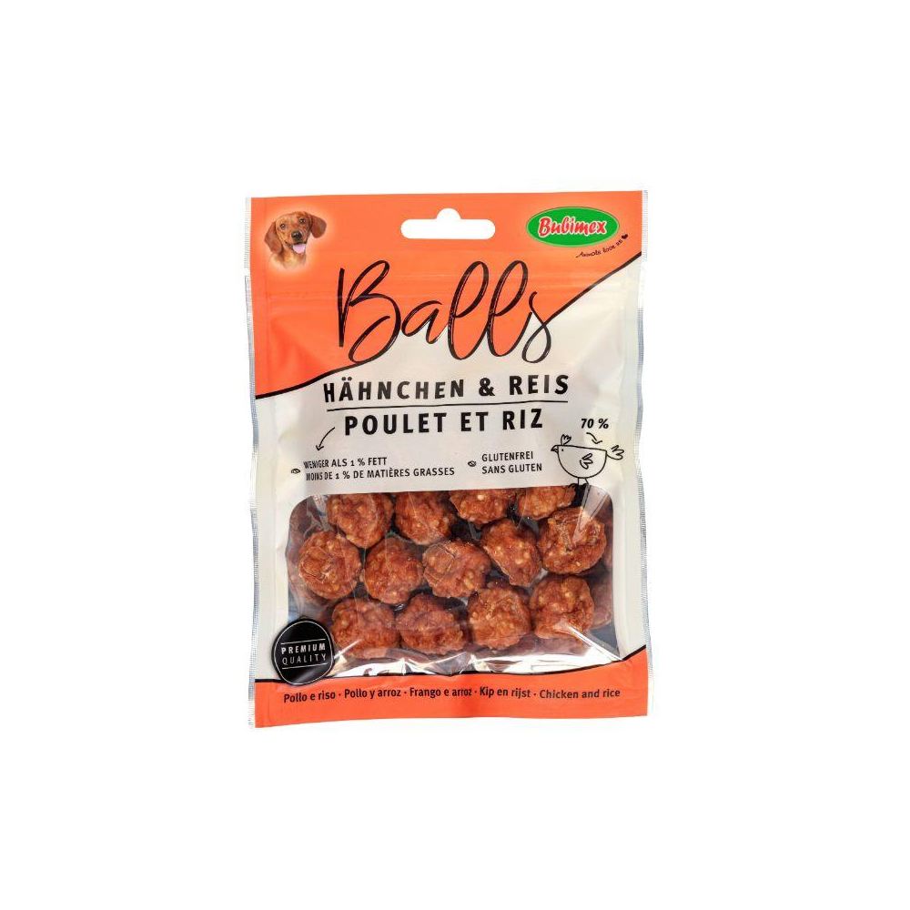 Dog Chicken & Rice Balls 100gr - -Bubimex