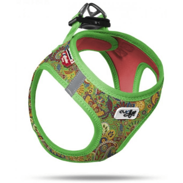 Curli Dog Finder Harness Air-Mesh Green-Floral 3XS