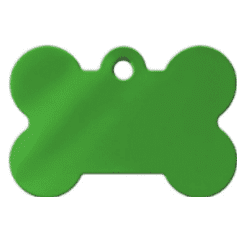 Green Bone Dog Tag 3.8x2.4cm