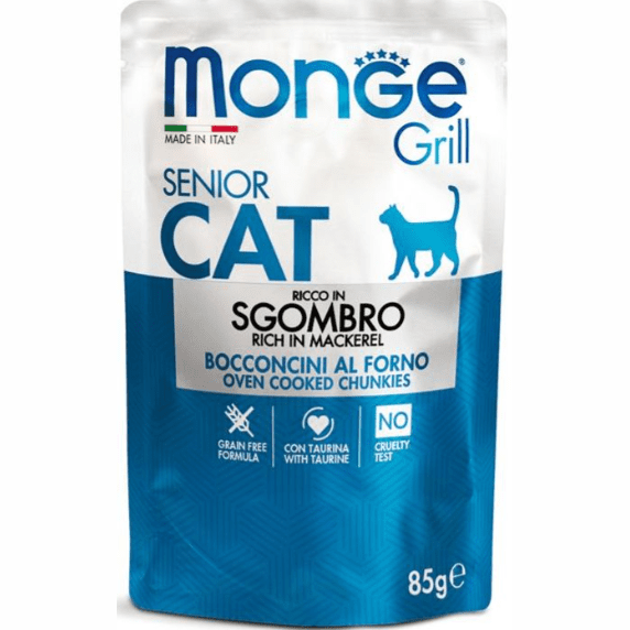 Monge Grill Senior Cat Rich In Mackerel 85gr