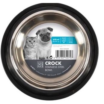 M-Pets Stainless Steel Crock Bowl Medium 610ml