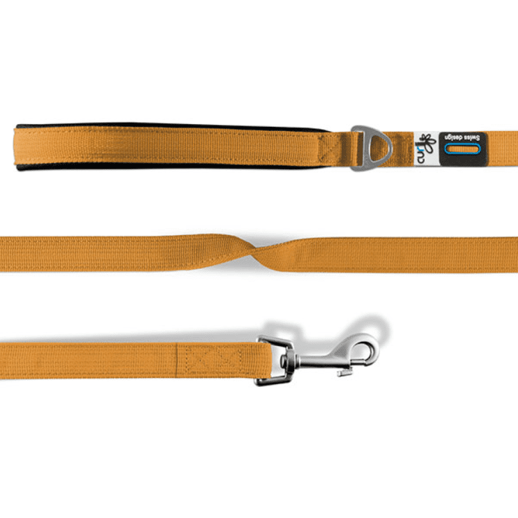 Curli Basic Leash Orange 2x140cm