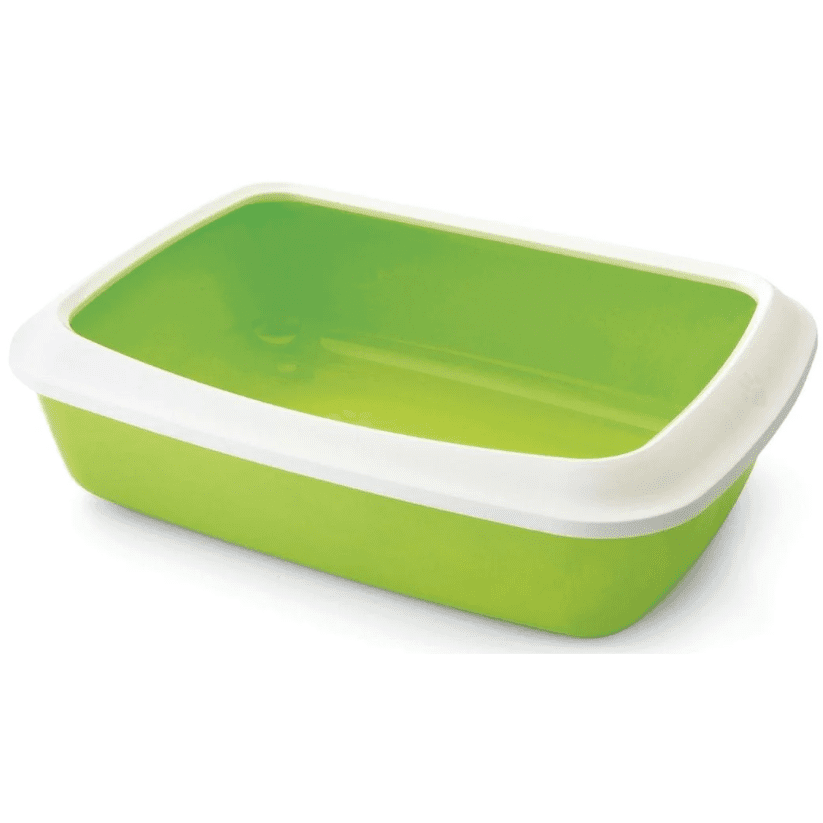 Savic Iriz 50 Cat Litter Tray with Rim, Nordic Green