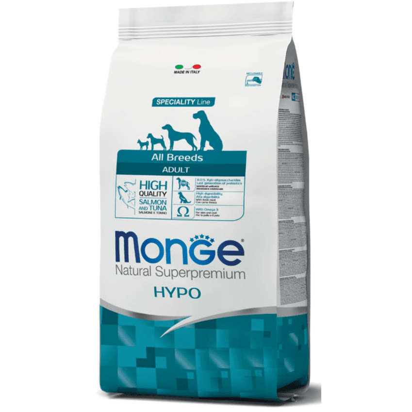 Monge Superpremium Dog All Breeds Hypoallergenic Salmon and Tuna 12kg