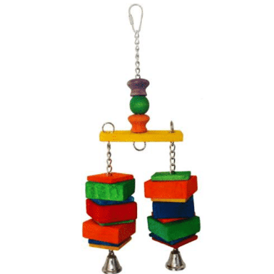 Parakeet Toy Duo Bells 30x10cm