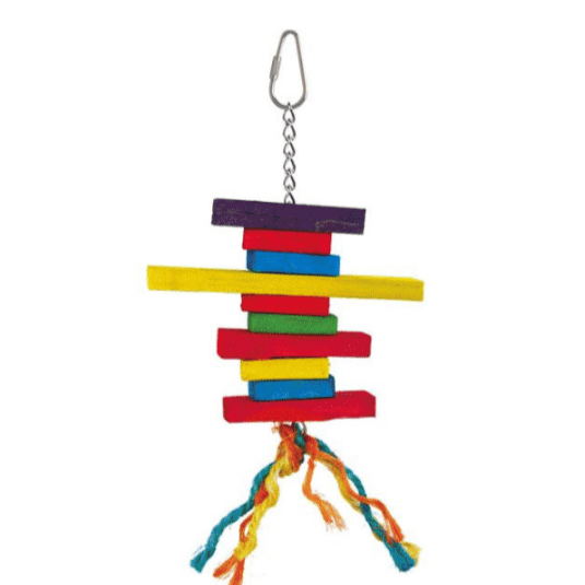 Parakeet Toy Wood Stacking 23x13cm