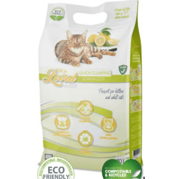 To Be Loved Quick Clumping Cat Litter Lemon Zest 10L/8kg