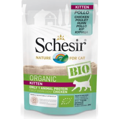 Schesir Kitten Organic BIO Chicken Pouch 16x85gr