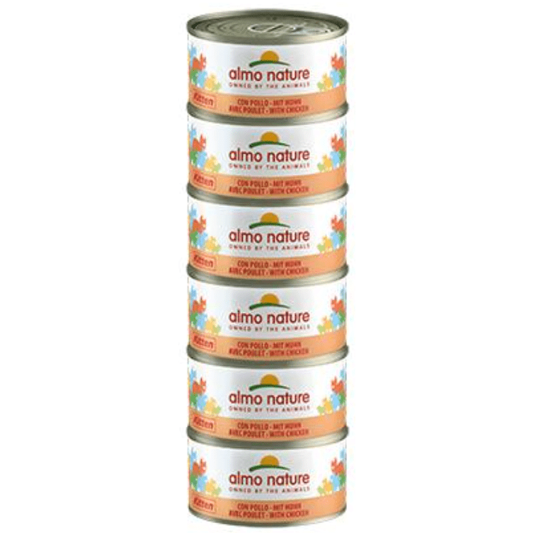 Almo Nature Natural Mega Kitten Chicken 6x70gr