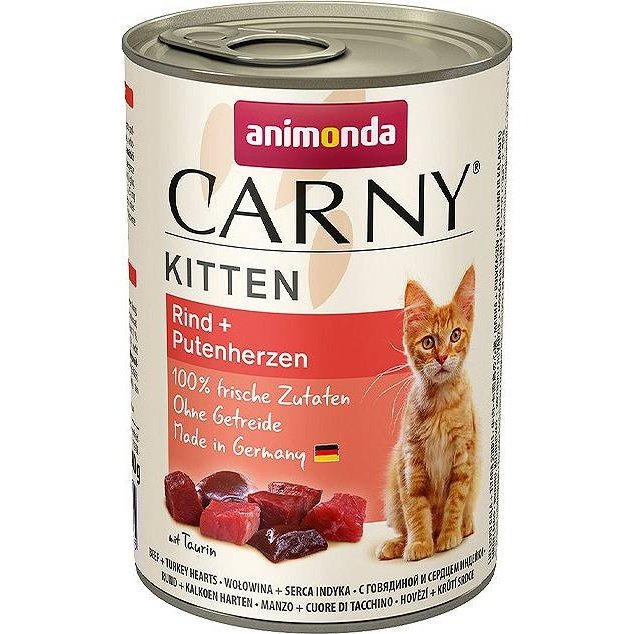Animonda Carny Kitten Food with Beef and Turkey Hearts 400gr