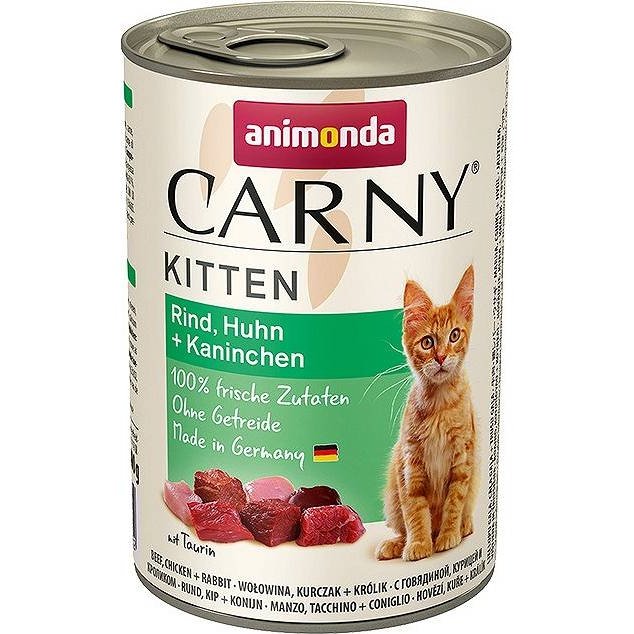Animonda Carny Kitten Food with Beef, Chicken and Rabbit 400gr