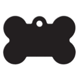 Black Dog Tag 3.8x2.4cm