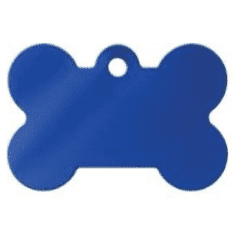 Blue Bone Dog Tag 3.8X2.4cm