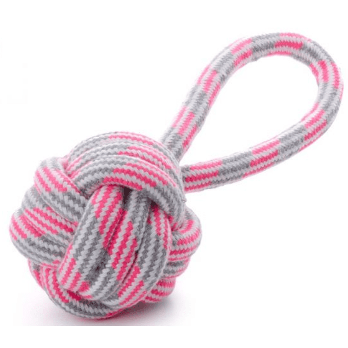 JK Animals Pink Cotton Pull Toy 9cm