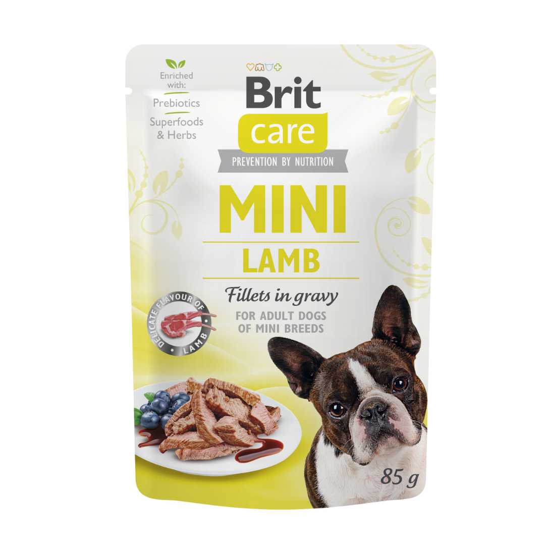 Brit Mini Lamb Fillets In Gravy Adult 85gr