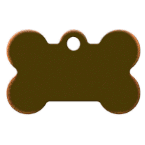 Rubbed Bronze Dog Tag 3.8x2.4cm