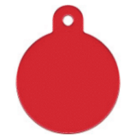 Tag Circle Large Red