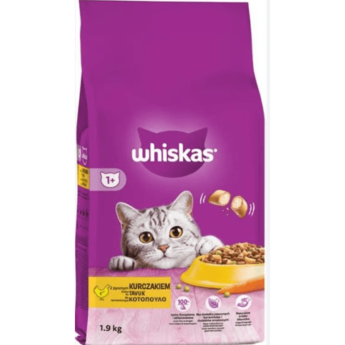 Whiskas Adult Cat Food with Chicken 1.9kg