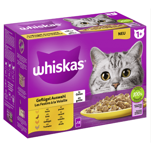 Whiskas Pouches Multipack 1+ Classic Poultry Selection in Jelly 12x85gr