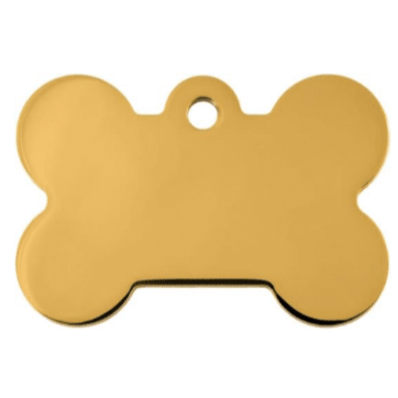 I.D Tag Gold Bone XL 5.3x3.5cm