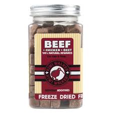 Kiwi Freeze Dried Beef, Chicken & Beetroot Treats 90gr