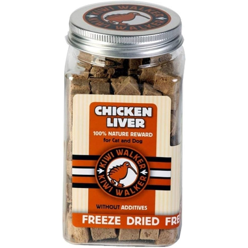 Kiwi Walker Freeze Dried Grain Free Snack Chicken Liver Cat & Dog Treats 115gr