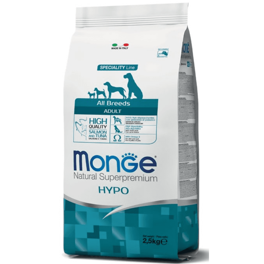 Monge SuperPremium Dog All Breeds Hypoallergenic Salmon and Tuna 2.5kg