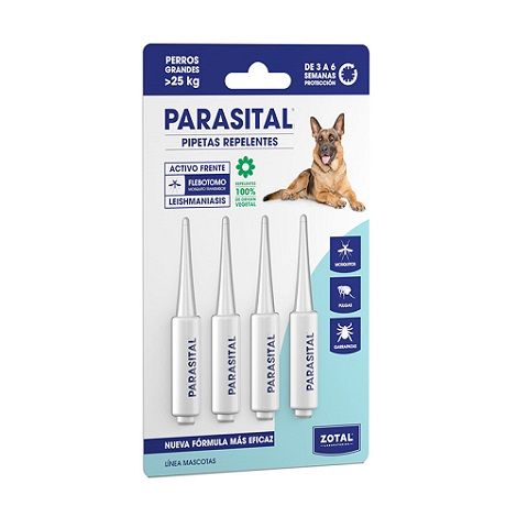 Zotal Parasital 4 Repellent Pipettes Large Dogs Over 25kg