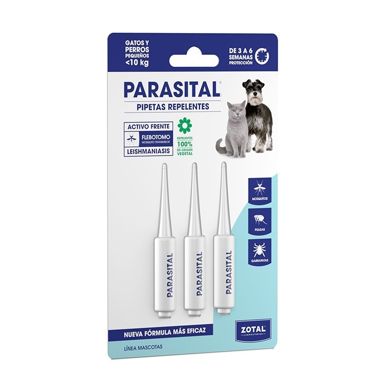 Zotal Parasital 3 Antiparasitic Pipettes Cats and Small Dogs up to 10kg