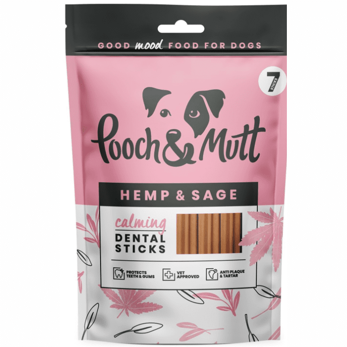 Pooch & Mutt Calming Dental Sticks with Sage & Hemp 250gr