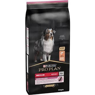 ProPlan Medium Sensitive Skin with OptiDerma Salmon 12+2kg FREE