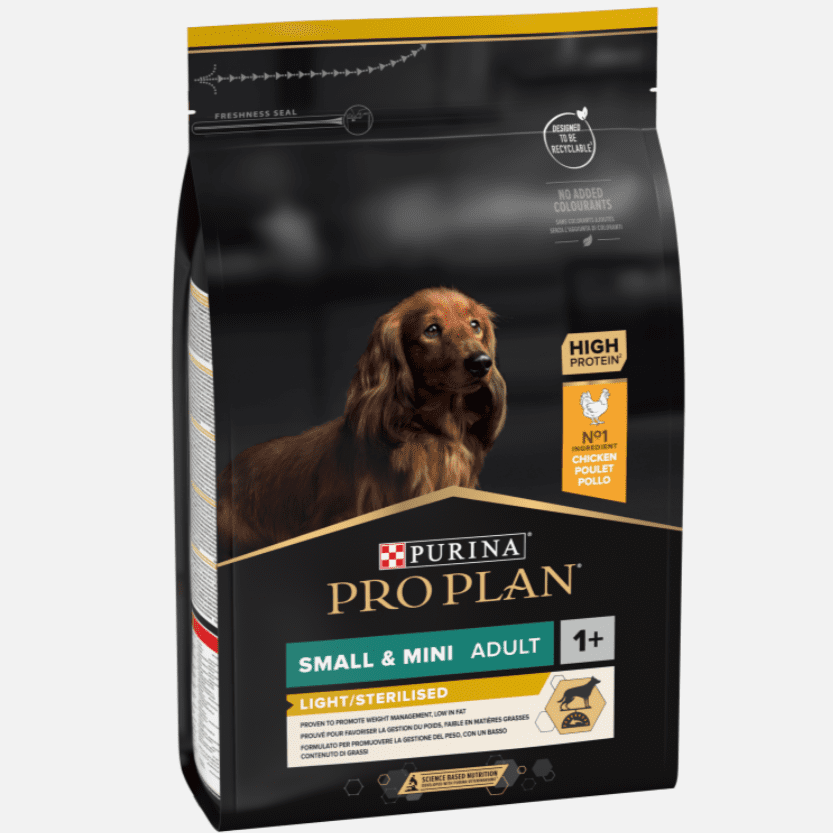 Proplan Adult Small & Mini Light/Sterilised Chicken 3kg (500gr free)