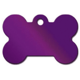 Bright Purple Anorized Dog Tag 3.8x2.4cm