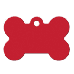 Red Bone Dog Tag 3.8x2.4cm