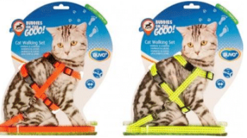 Duvo+ Cat Walking Set Reflective Uni - Leash & Harness 20-35cm/125cm