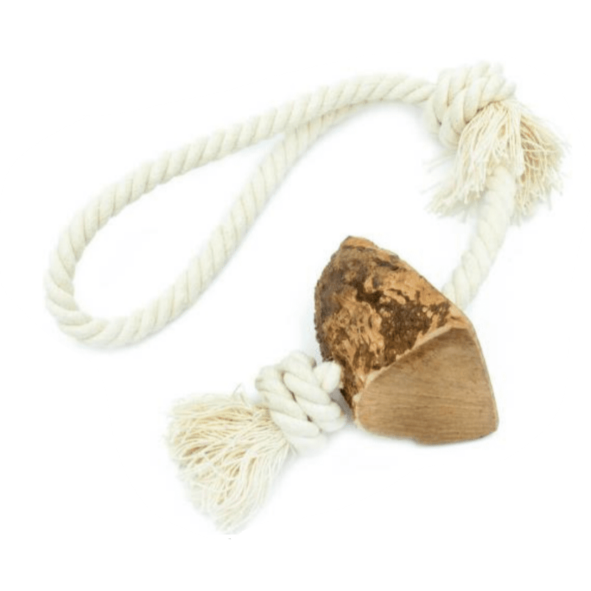 Rope Toy Loop with Heather Root Medium 40cm Rope Ø1cm