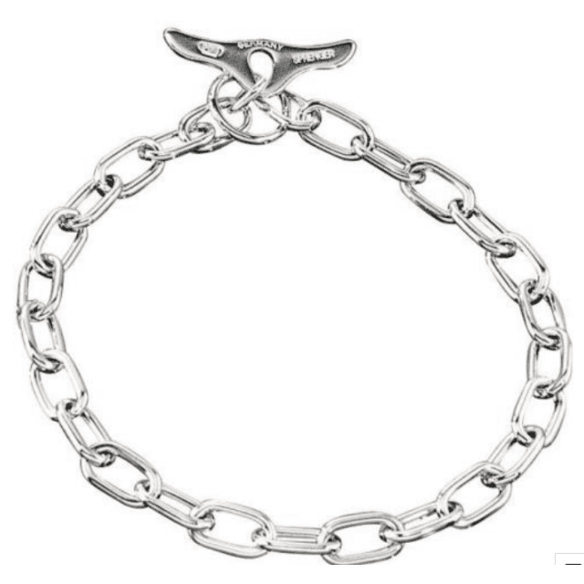 Sprenger Toggle Clasp Necklace Round Links Chromed Steel 60cm 3mm