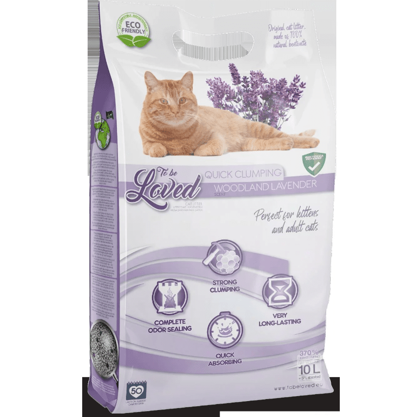 To Be Loved Quick Clumping Cat Litter Woodland Lavender 10L/8kg