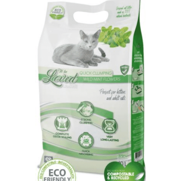 To Be Loved Quick Clumping Cat Litter Wild Mint Flowers 10L/8kg