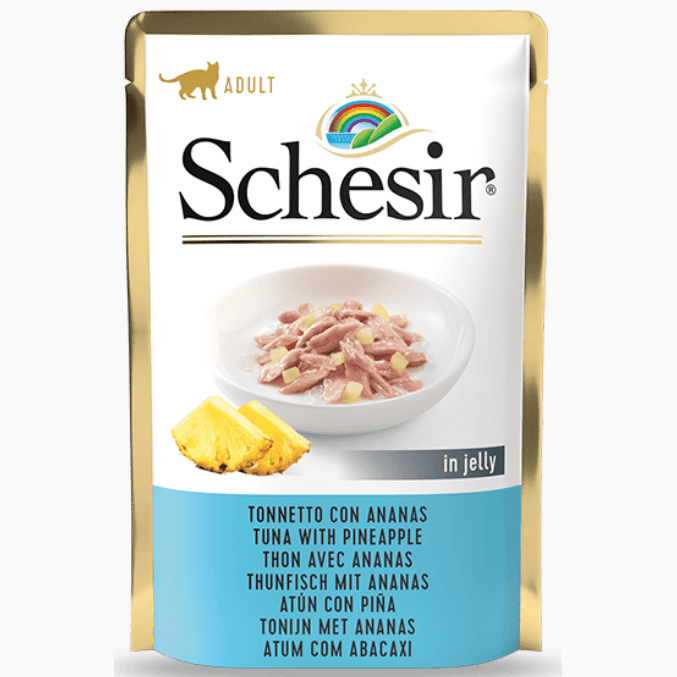 Schesir Wet Cat Food - Tuna with Pineapple in Jelly 20x85gr